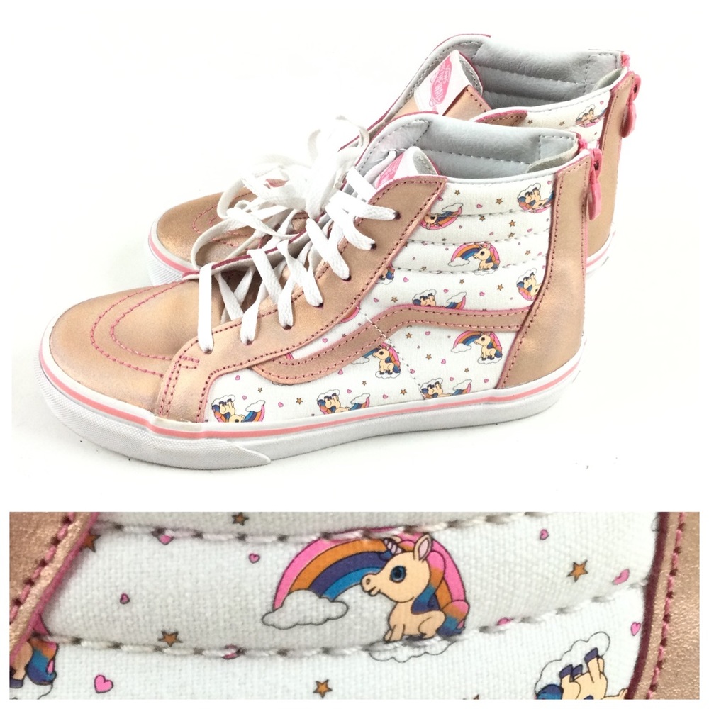 VANS NEW Unicorn SK-8 High Zip Sneakers Kids Sz 4.5